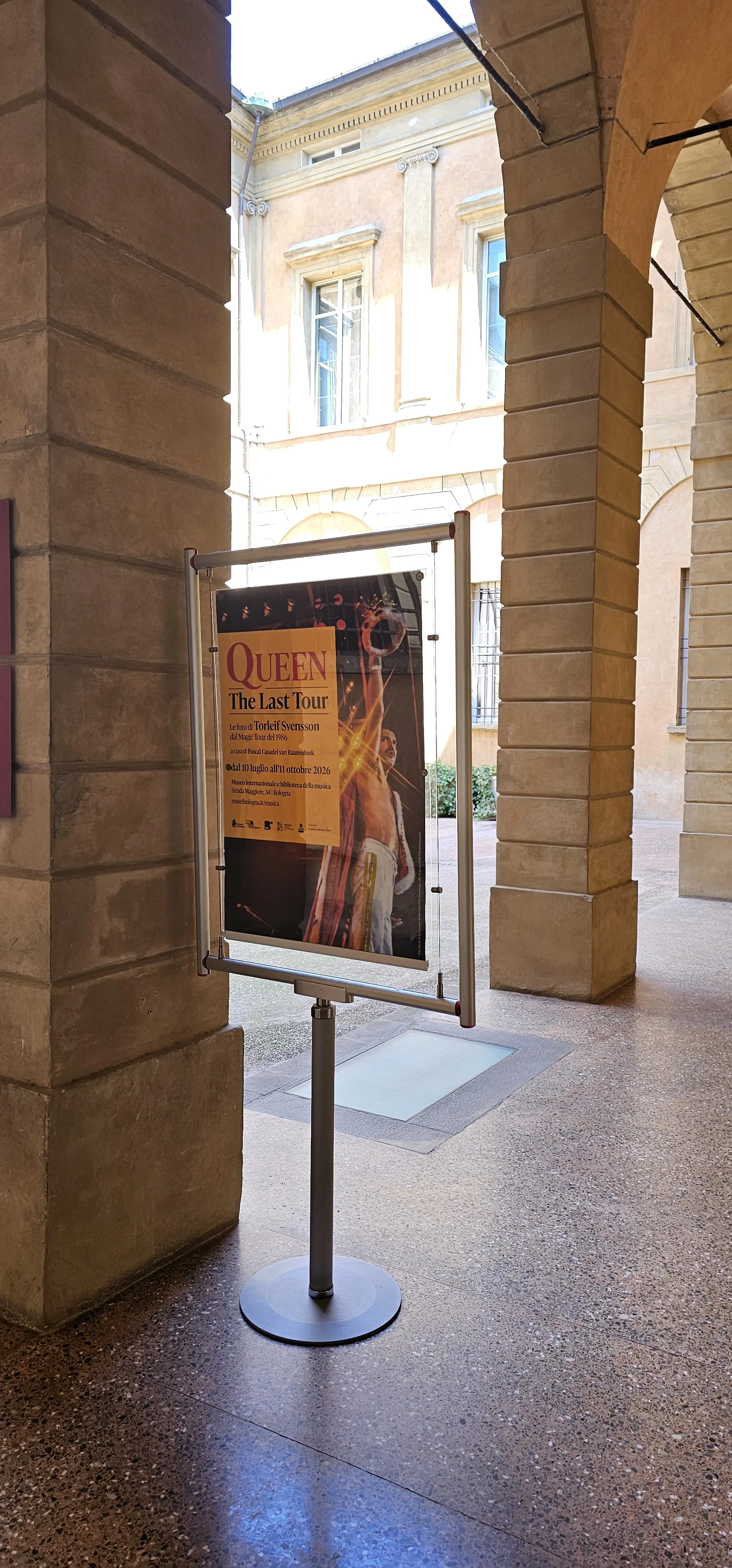 L’accesso agli ambienti storici del Museo della Musica di Bologna.